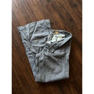Pilcro and the Letterpress Women's Linen Blend Pants, Size 4, Gray, Wide-Leg